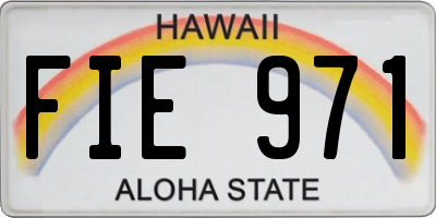 HI license plate FIE971
