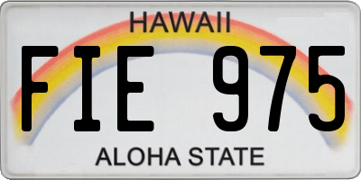HI license plate FIE975