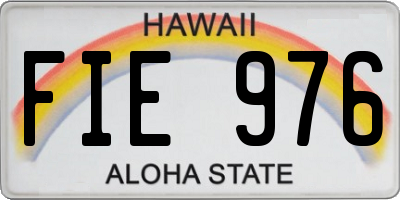 HI license plate FIE976