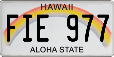 HI license plate FIE977