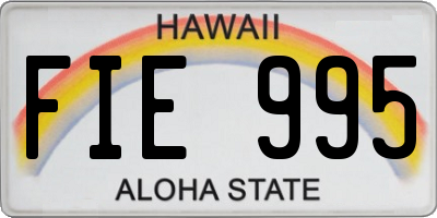 HI license plate FIE995