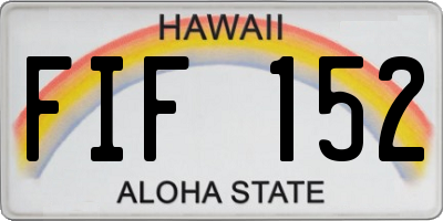 HI license plate FIF152
