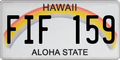 HI license plate FIF159