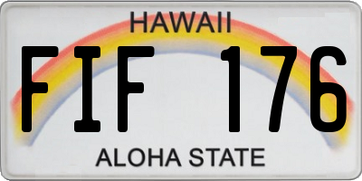 HI license plate FIF176