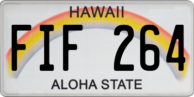 HI license plate FIF264