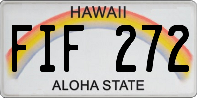 HI license plate FIF272