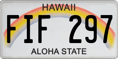 HI license plate FIF297