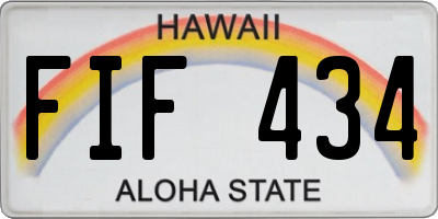 HI license plate FIF434
