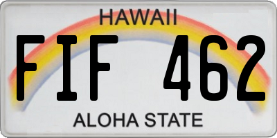 HI license plate FIF462