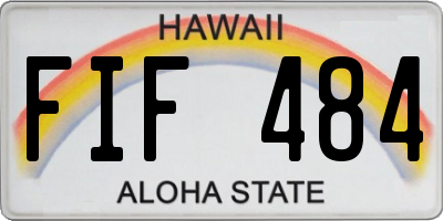 HI license plate FIF484