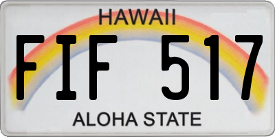 HI license plate FIF517