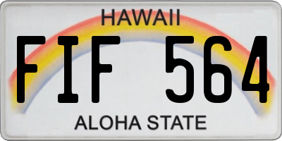 HI license plate FIF564