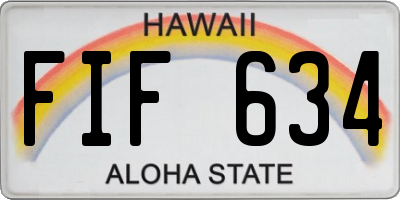 HI license plate FIF634