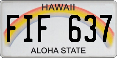 HI license plate FIF637