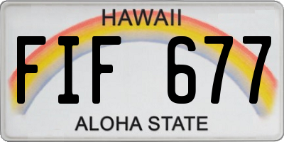 HI license plate FIF677