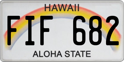 HI license plate FIF682