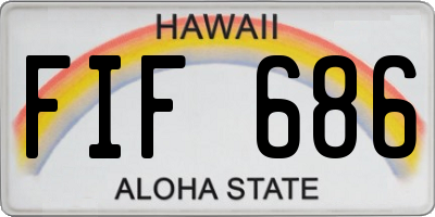 HI license plate FIF686