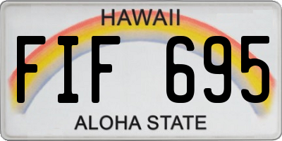 HI license plate FIF695