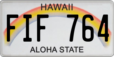 HI license plate FIF764