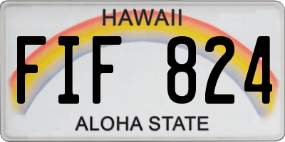 HI license plate FIF824