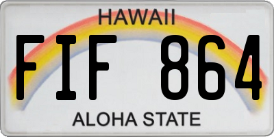 HI license plate FIF864