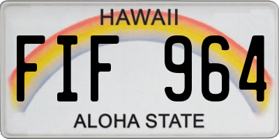 HI license plate FIF964
