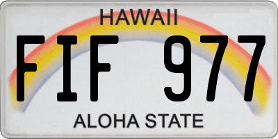 HI license plate FIF977