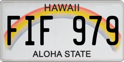 HI license plate FIF979