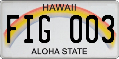 HI license plate FIG003