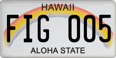 HI license plate FIG005
