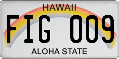 HI license plate FIG009