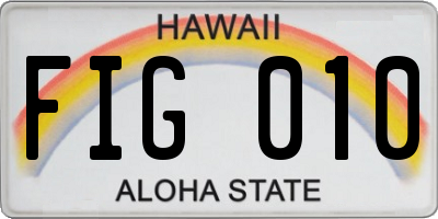 HI license plate FIG010