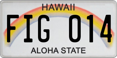 HI license plate FIG014