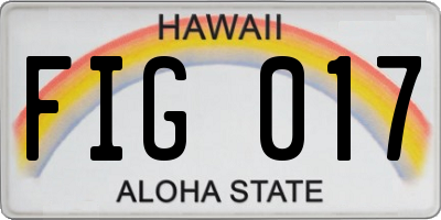 HI license plate FIG017