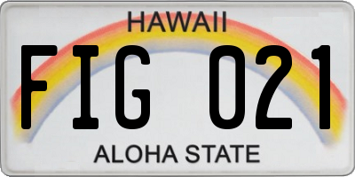 HI license plate FIG021