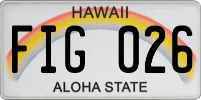 HI license plate FIG026