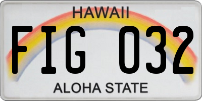 HI license plate FIG032