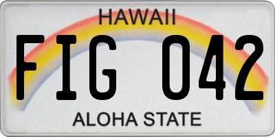 HI license plate FIG042