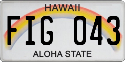 HI license plate FIG043