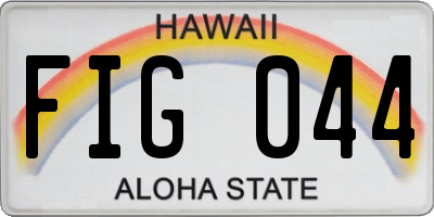 HI license plate FIG044