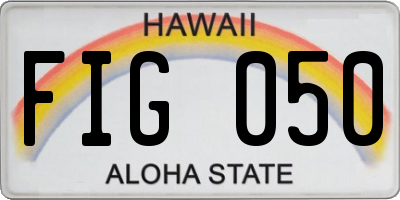 HI license plate FIG050