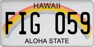 HI license plate FIG059
