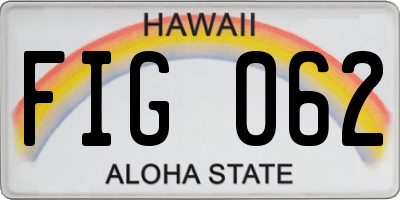 HI license plate FIG062