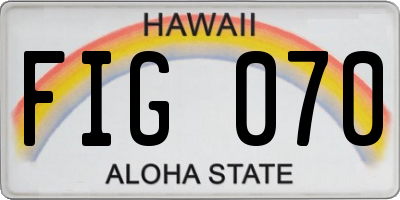 HI license plate FIG070