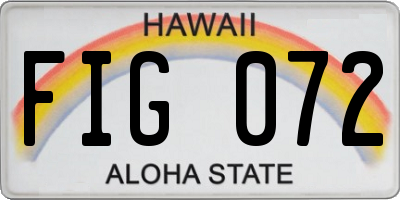HI license plate FIG072