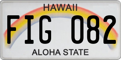 HI license plate FIG082