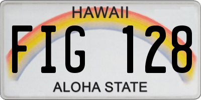 HI license plate FIG128