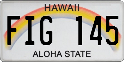 HI license plate FIG145