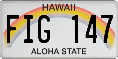 HI license plate FIG147