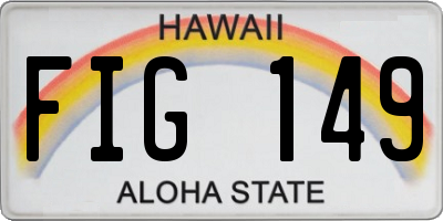 HI license plate FIG149